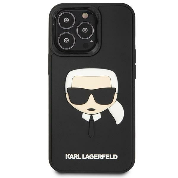 Case Karl Lagerfeld iPhone 14 Pro 6.1" black/black hardcase 3D Rubber Karl`s Head